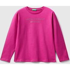 3XL T-shirts Children's Clothing United Colors of Benetton T-shirt With Logo, 2XL, Fuchsia, Kids