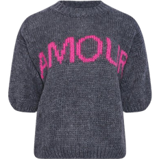 Noella Amour Knit - Dark Grey Pink Combo