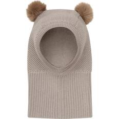 Huttelihut Accessoires Huttelihut Camel Melange Elefanthue Vindstop m. Pompoms 12-24 mdr/50