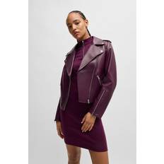 Herren - Lila Jacken HUGO Lederjacke Damen, aubergine