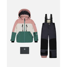 Gray Overalls Children's Clothing Deux par Deux Two Piece Technical Snowsuit Big Kids Pink White Sauge Dark Gray