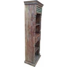 Alexandra House Living Brown Recycled Wooden Shelves Book Shelf