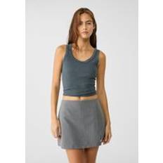 Elastane/Lycra/Spandex - Women Skirts Stradivarius Skort with side slit Grey melange