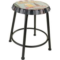 Multifarvet Fodskamler Alexandra House Living Metal Jern 35 x 46 x 35 cm Fodskammel