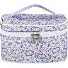 Purple Cosmetic Bags 1 pc lady portable peony travel cosmetic bag for vacation business travel purple