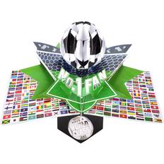 Second Nature Football fan pop up greeting card with world cup flags birthday or any occasion