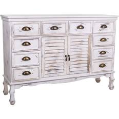 Alexandra House Living Skänk Vit Paulowniaträ 33 x 78 x 113 cm Sideboard