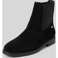 Tommy Hilfiger Nainen Chelsea-saappaat Tommy Hilfiger Flag Suede Low Chelsea Boots - Musta