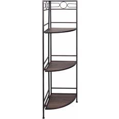 Gold Wall Shelves Alexandra House Living Black and Gold Corner Shelves MDF 36 x 126 x 50 cm Wall Shelf