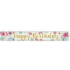 Guirnaldas y Confetis Simon Elvin Foil FlOral-Birthday Wall Banner Pack of 6