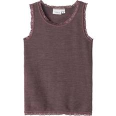 Brun Overdele Børnetøj Name It Merino wool Tanktop - Sparrow (13228421)