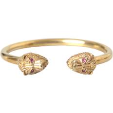 Nialaya Gold CZ Lion Bangle Bracelet Women