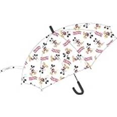 Umbrellas Disney Regenschirme, Unisex, Kinder, Erwachsene, Regen- und Windschutz, faltbar, langlebig, wasserdicht, Modell MFB 5250A125-WHITE-435, weiß Taille unique jeune, Klassisch