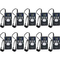 Radios Retekess PR13 Portable Receiver Mini FM Radio DSP 24 Hour Clock 10 Pack