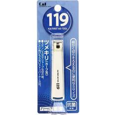 Kynsileikkurit Kai Nail Clipper Type 001 S Curved Blade With Stopper Case - White