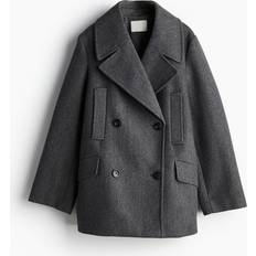 Coats H&M Pea Coat Gray