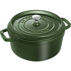 Staub la cocotte Staub La Cocotte Basil Green med låg 24cm