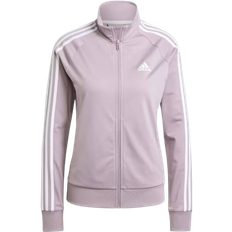 adidas Women's Prime Green Essentials Warm-Up Slim 3-Stripes Track Jacket - Preloved Fig