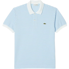 Lacoste T-shirts & Tank Tops Lacoste Men's Classic Fit L.12.12 Striped Petit Pique Polo - White/Blue