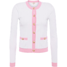 Rayon Cardigans L'agence Leon Cardigan - White/Cotton Candy