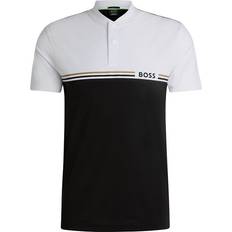 3XL - Slim Polo Shirts HUGO BOSS Matteo Berrettini Slim Fit Polo Shirt With UV Protection - Black