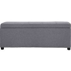 Noir Bancs de Rangement vidaXL 281317 Light Grey Banc de Rangement 116x43cm