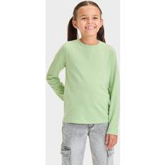 Green T-shirts Cat & Jack Girls' Long Sleeve TShirt Light Olive Green