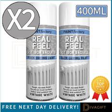 Rapide Vintage Radiator Spray 2 x 400 ml Metal Paint White 0.42L