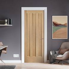 White Oak Internal Unfinished 3 Panel Aston 2100 838 x 35 mm