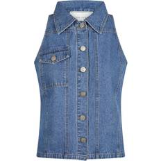 Neo Noir Sylvie Denim Top - Blue