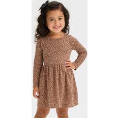 Dresses Children's Clothing Cat & Jack Toddler Girls' Long Sleeve Dress Brown 18M