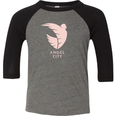 Angel City FC Toddler Sol Rosa Logo 3/4 Sleeve Raglan T-Shirt