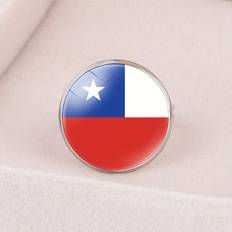 RYWOLT Chile Ring Unisex Adjustable South American Flags Design Electroplated Metal