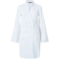 French Connection Isabelle Striped Poplin Shirt Dress - Linen White/Cashmere