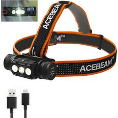 Multicoloured Camping Lights Acebeam H50 2.0 2000 Lumens Rechargeable Headlamp, Multi-Functional 125 Degree Wide-Angle floodlight Water-Resistant Flashlight with Headband, Perfect for