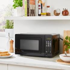 Dunelm Digital 17L Steel Microwave Black