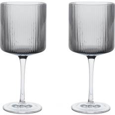 Gris Verres à Vin Ferm Living Ripple Verre à Vin Rouge 30cl 2pcs