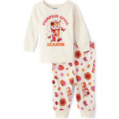 9-12M Nightwear Children's Clothing The Children's Place Baby Pumpkin Spice Season Snug Fit Cotton Pajamas - Little Lamb (3049451_32E5)