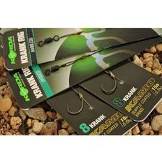 Matériel de pêche Korda Bas de ligne Krank Rig Sans ardillon 15lb Noir