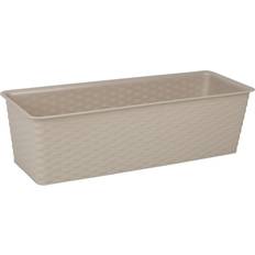 Pots, Plants & Cultivation URBN Living Rectangle Elegant Tall Large Plant Pot Indoor Outdoor [Small] - Beige