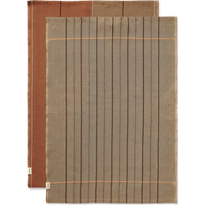 ferm LIVING Ito Viskestykke Hvid, Brun (70x50cm)