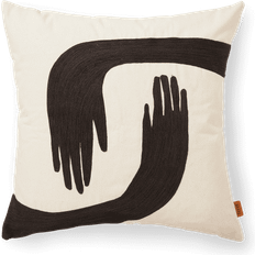 Textiles ferm LIVING Pose 50x50 cm Coffee-Undyed Cojín de Decoración Completo Blanco, Marrón (50x50cm)