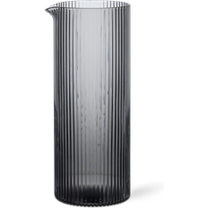 Munblåsta Mjölkkannor ferm LIVING Ripple Mjölkkanna H16 cm Smoked Grey Mjölkkanna 0.4L