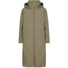 Mos Mosh Dam Ytterkläder Mos Mosh Vinterkappa Dam Polyester Quiltad Lång Dunjacka - Green