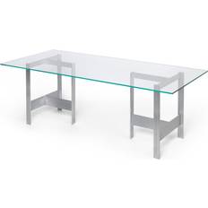 Argento Tavoli da pranzo Ferm Living Lager 90 x 200 cm Glass-Aluminium Dining Table