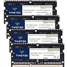 TIMETEC 32GB 4x8 GB DDR3 1600 MHz PC3-12800 Non-ECC utan buffert 1,5 V CL11 2Rx8 Dual Rang 204 stift SODIMM bärbar dator bärbar dator RAM-modul uppgradering