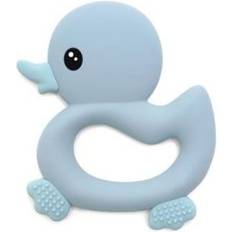 Teether With Duck And Tactile Pattern Blue