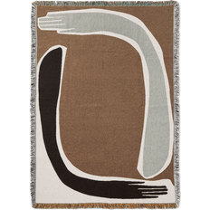 Mantas ferm LIVING Pose Tapestry 120x170 cm Coffee Manta Marrón