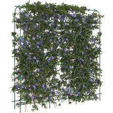 Garden Trellis for Climbing Plants U-Shape 181x31x182.5 cm Steel Green