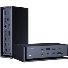 FusionDock Max 1 Dual Thunderbolt 4 Chips 20-in-1 Quad 6K=60Hz Monitor MacBook Docking Station 40Gbps Dock for Mac M1/M2/M3 Pro/Max